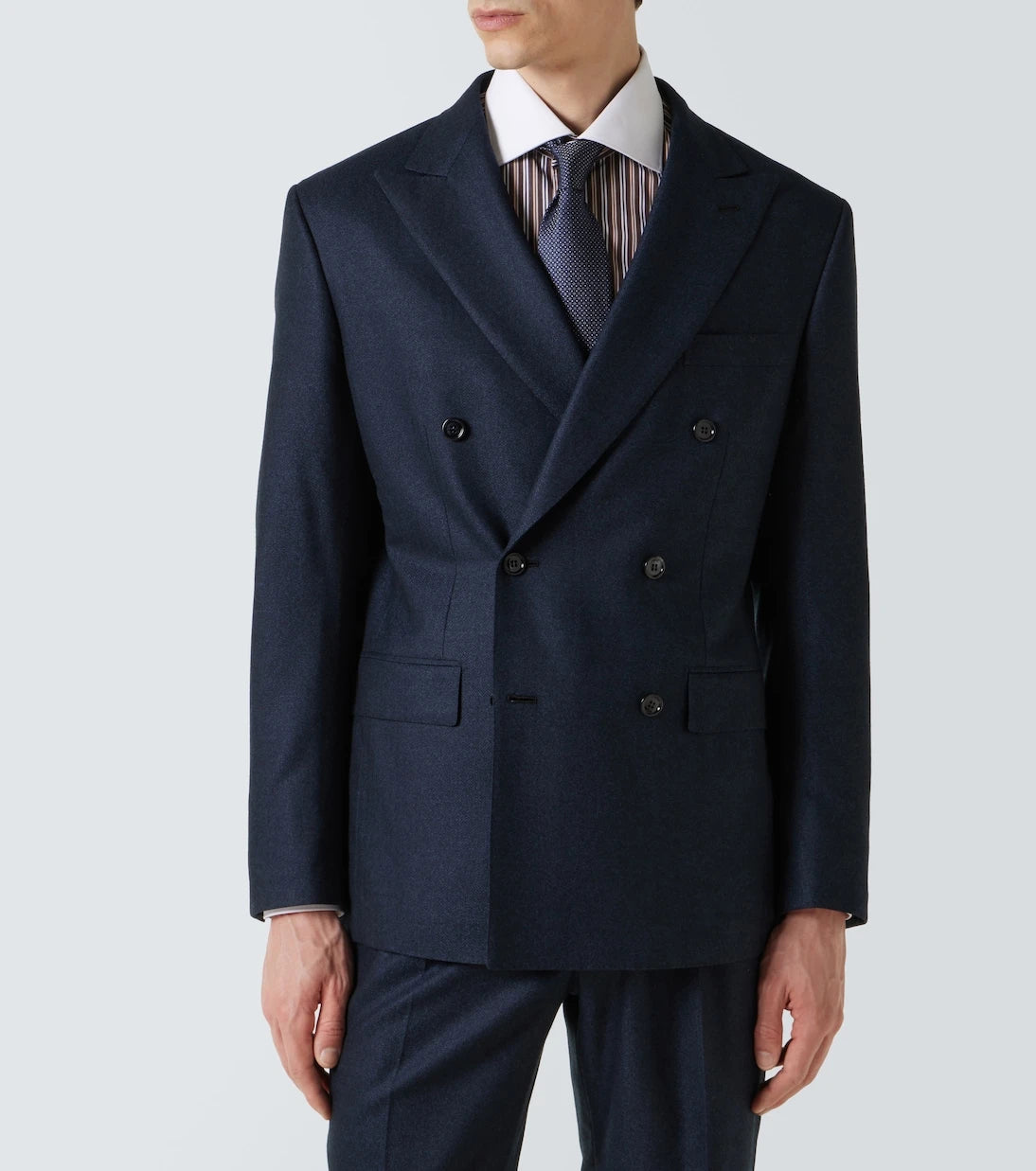 Brioni - Herringbone wool flannel suit