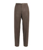 Virgin Wool-Cashmere Flat Front Trousers
