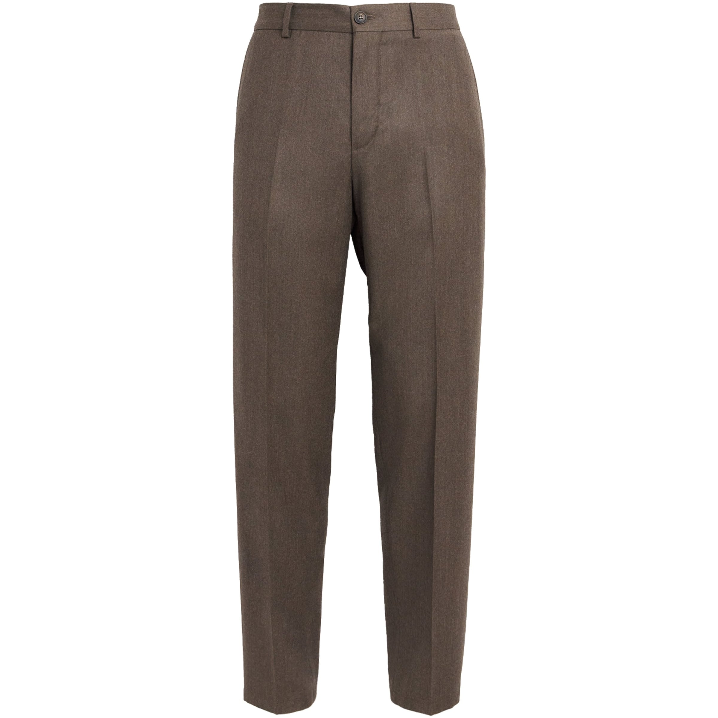 Virgin Wool-Cashmere Flat Front Trousers