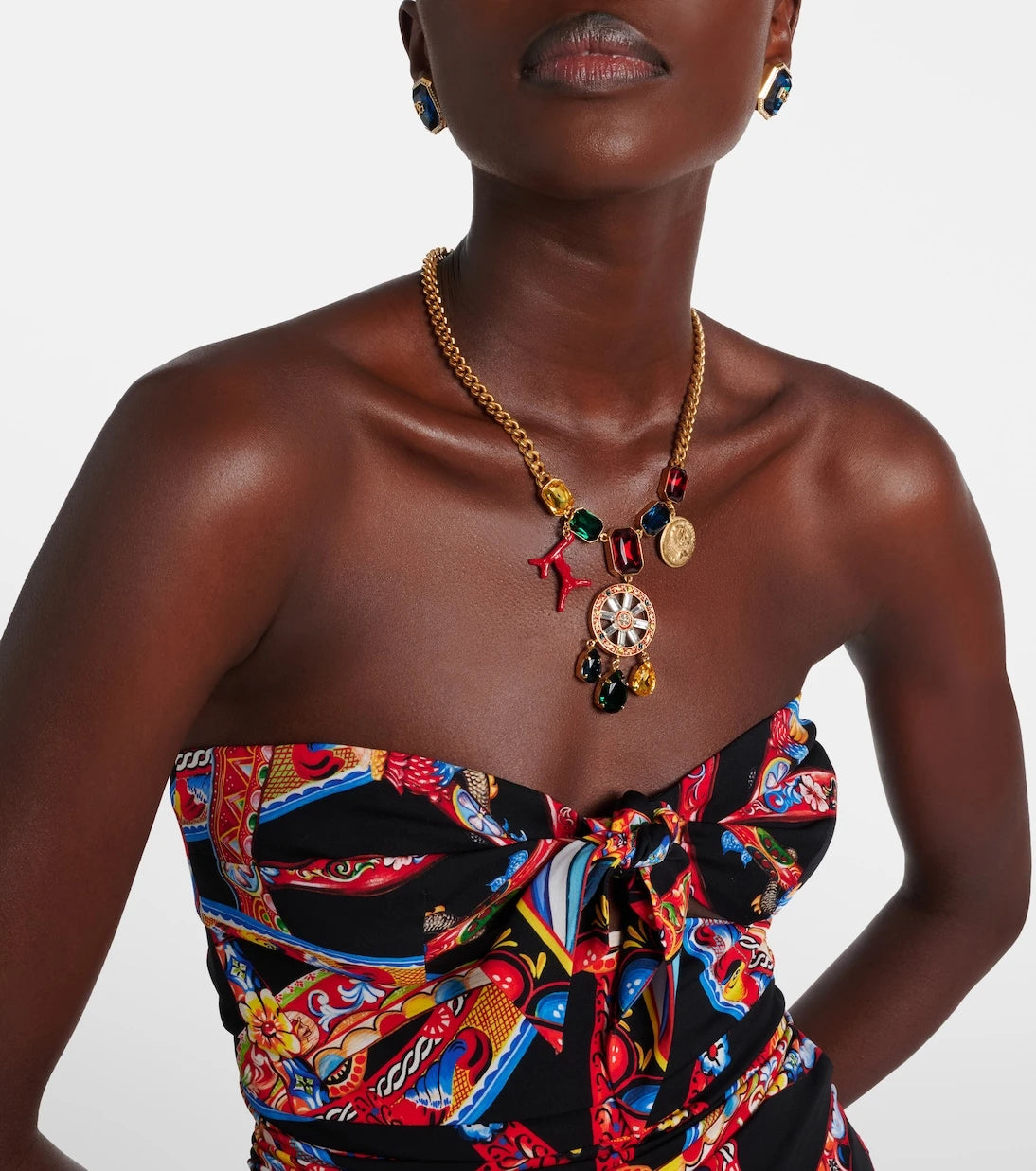 Dolce&Gabbana - Carretto embellished pendant necklace