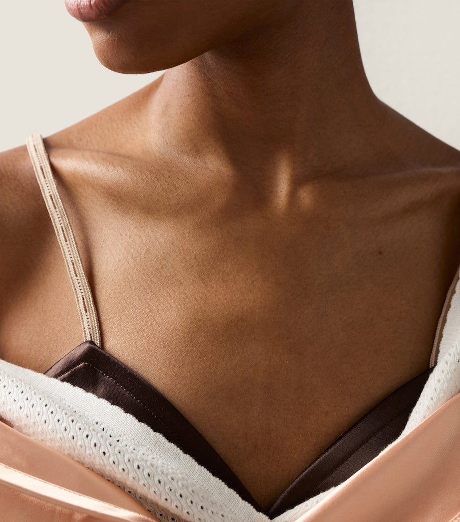 Brown Satin Bra