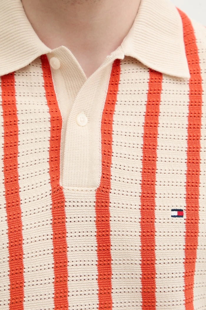 Tommy Hilfiger тениска с яка мъжка от памук