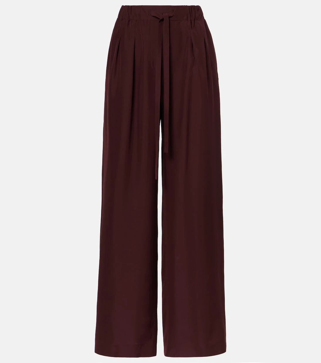Loewe - Pleated silk straight pants