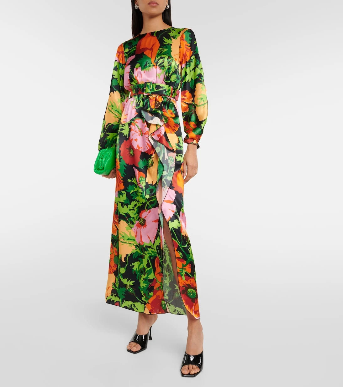 La DoubleJ - Penny floral satin maxi dress
