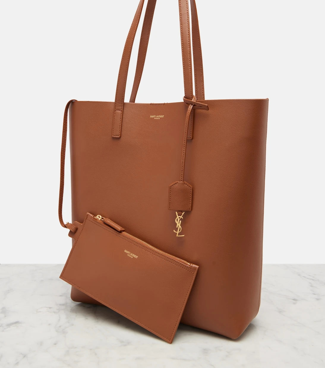 Saint Laurent - Shopping leather tote bag