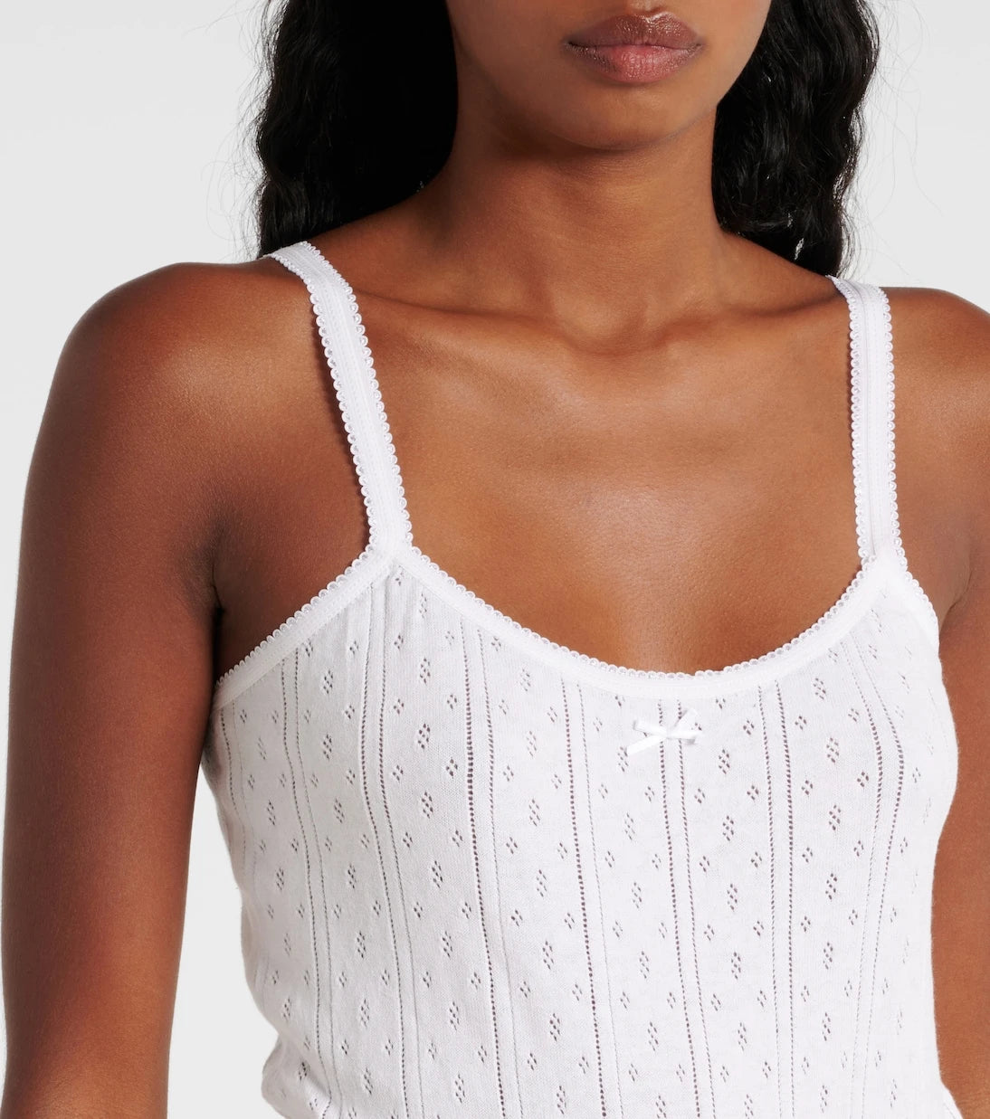 JW Anderson - Pointelle cotton and cashmere camisole