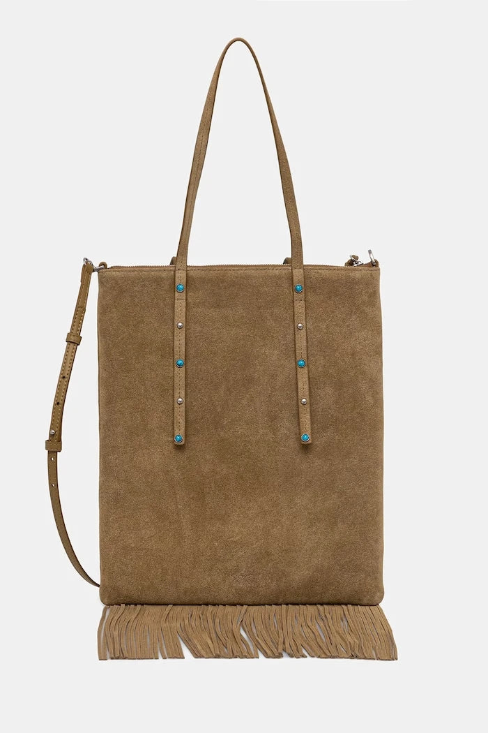 Pinko kadın süet crossbody çanta