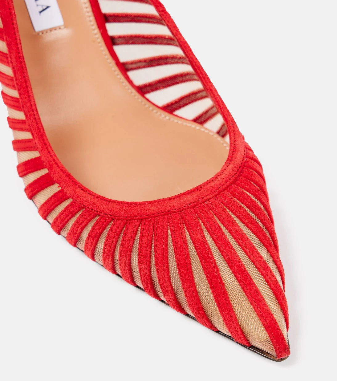 Aquazzura - Passions 65 suede and mesh pumps