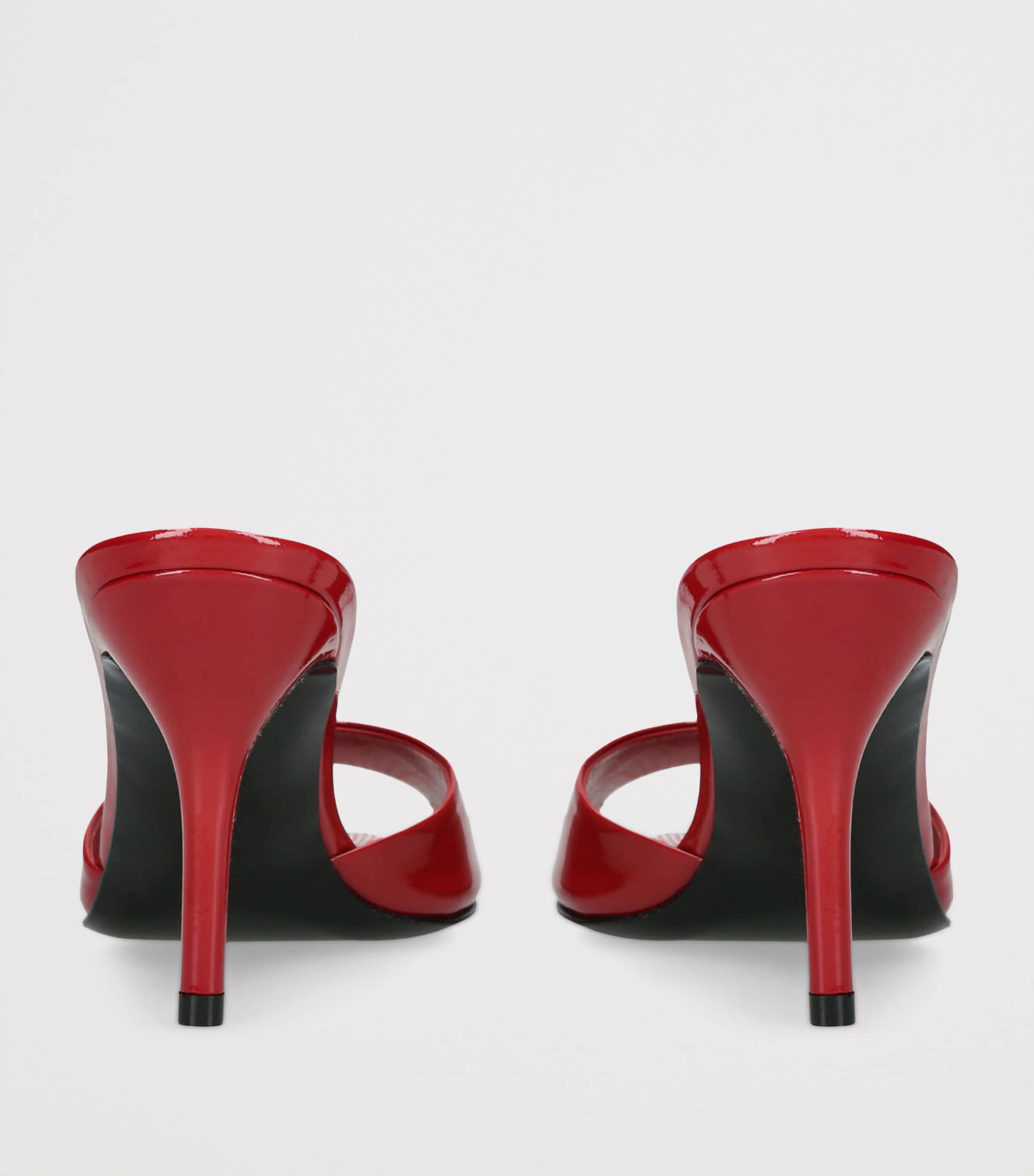 Red Leather Marmont Heeled Mules 85