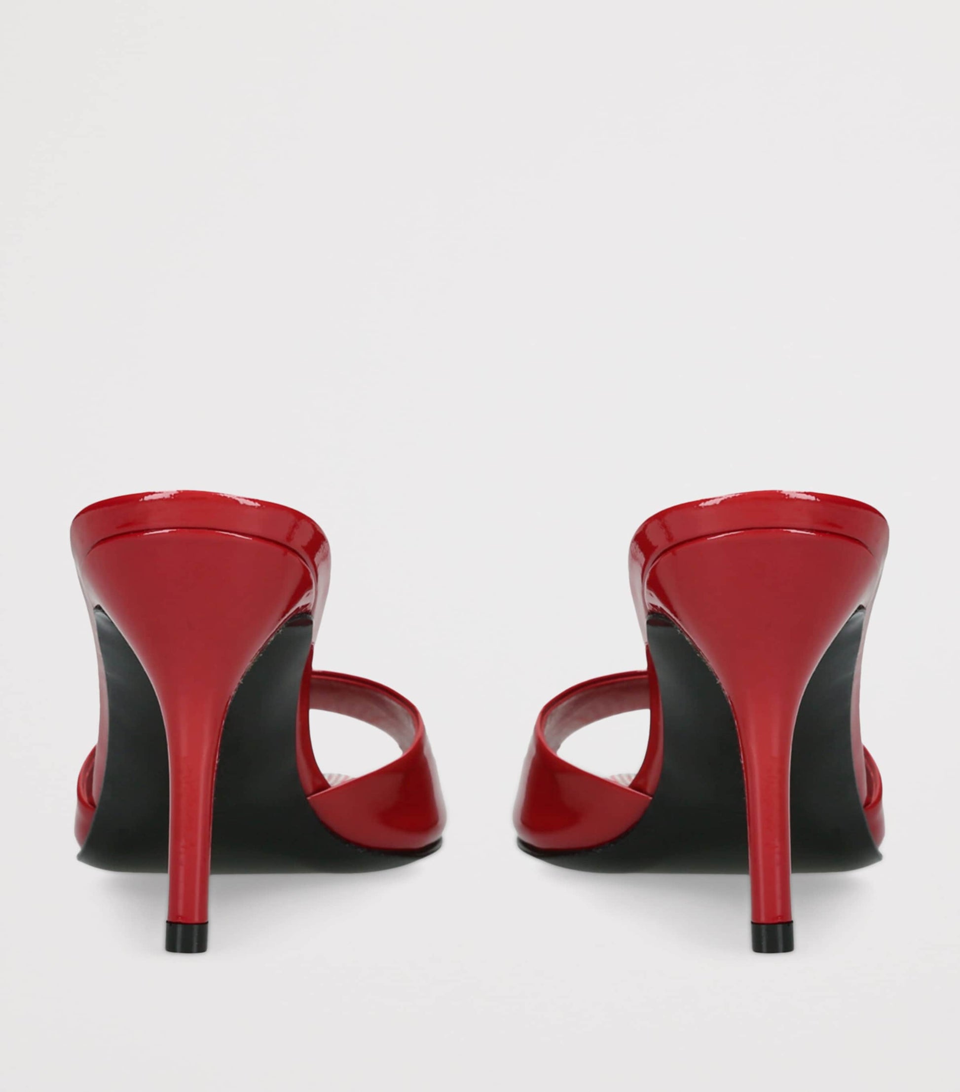 Red Leather Marmont Heeled Mules 85