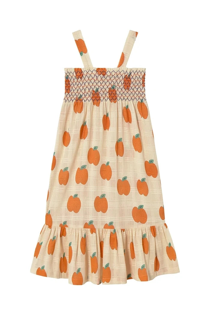 Детска памучна рокля Tinycottons APPLES DRESS