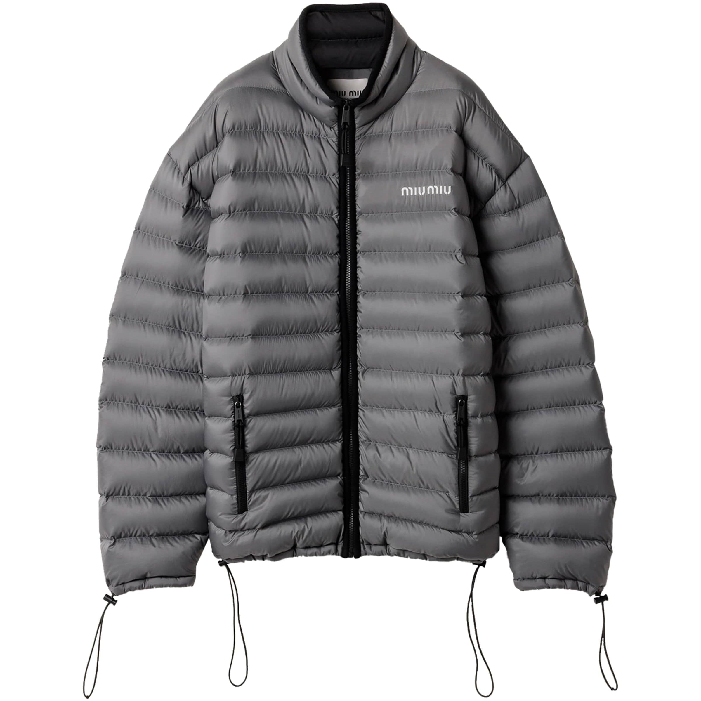 Metallic Technical Pongé Goose Down Puffer Jacket