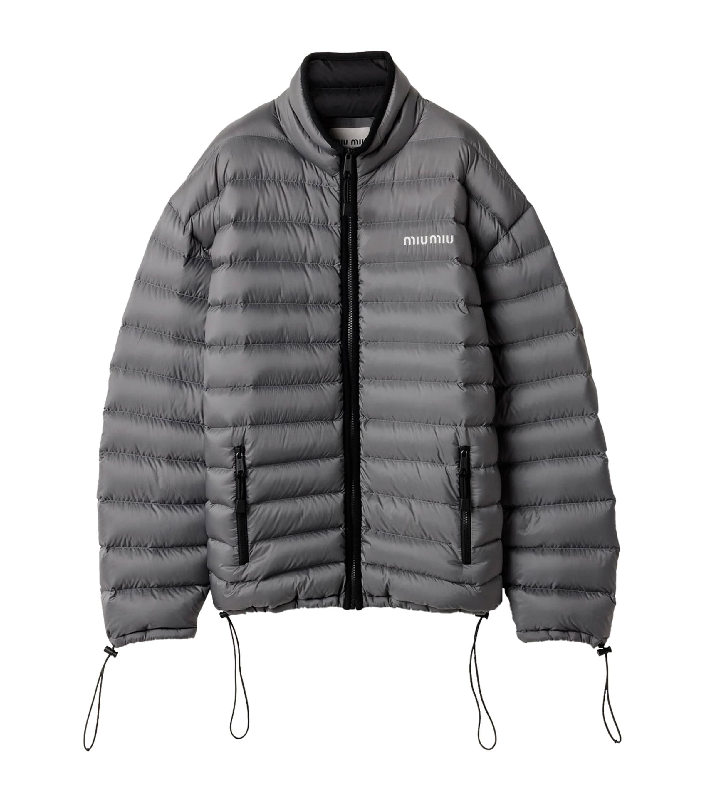 Metallic Technical Pongé Goose Down Puffer Jacket