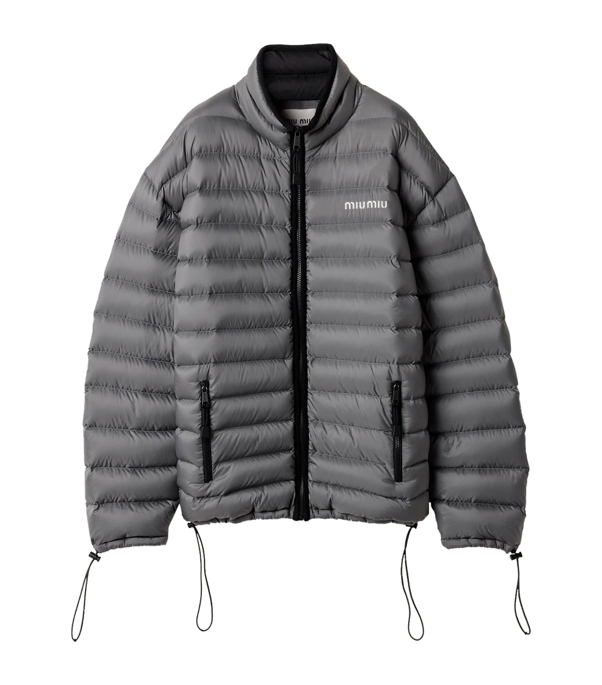 Metallic Technical Pongé Goose Down Puffer Jacket
