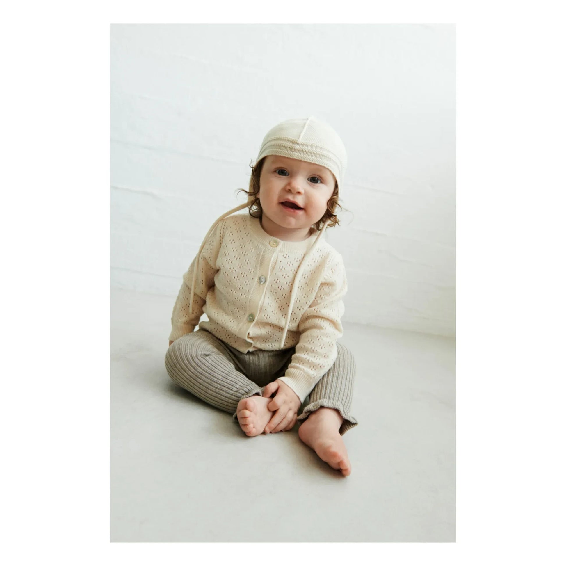 FUB - Plain Merino Wool Legging | Heather beige