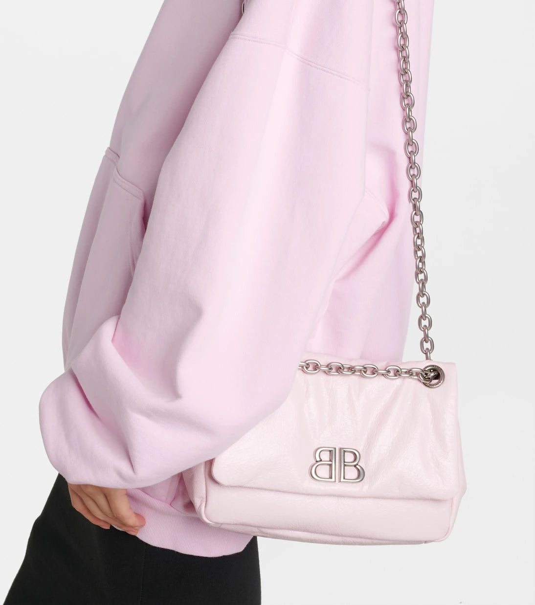 Balenciaga - حقيبة كتف موناكو ميني الجلدية