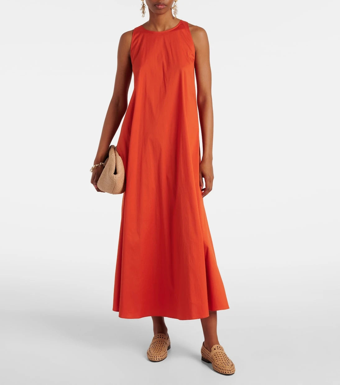 Max Mara - Romea cotton-blend poplin maxi dress