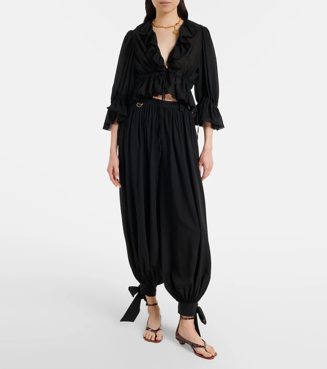 Chloé - صندل جيلي بنقشة جلد الحيوان من كلوي
