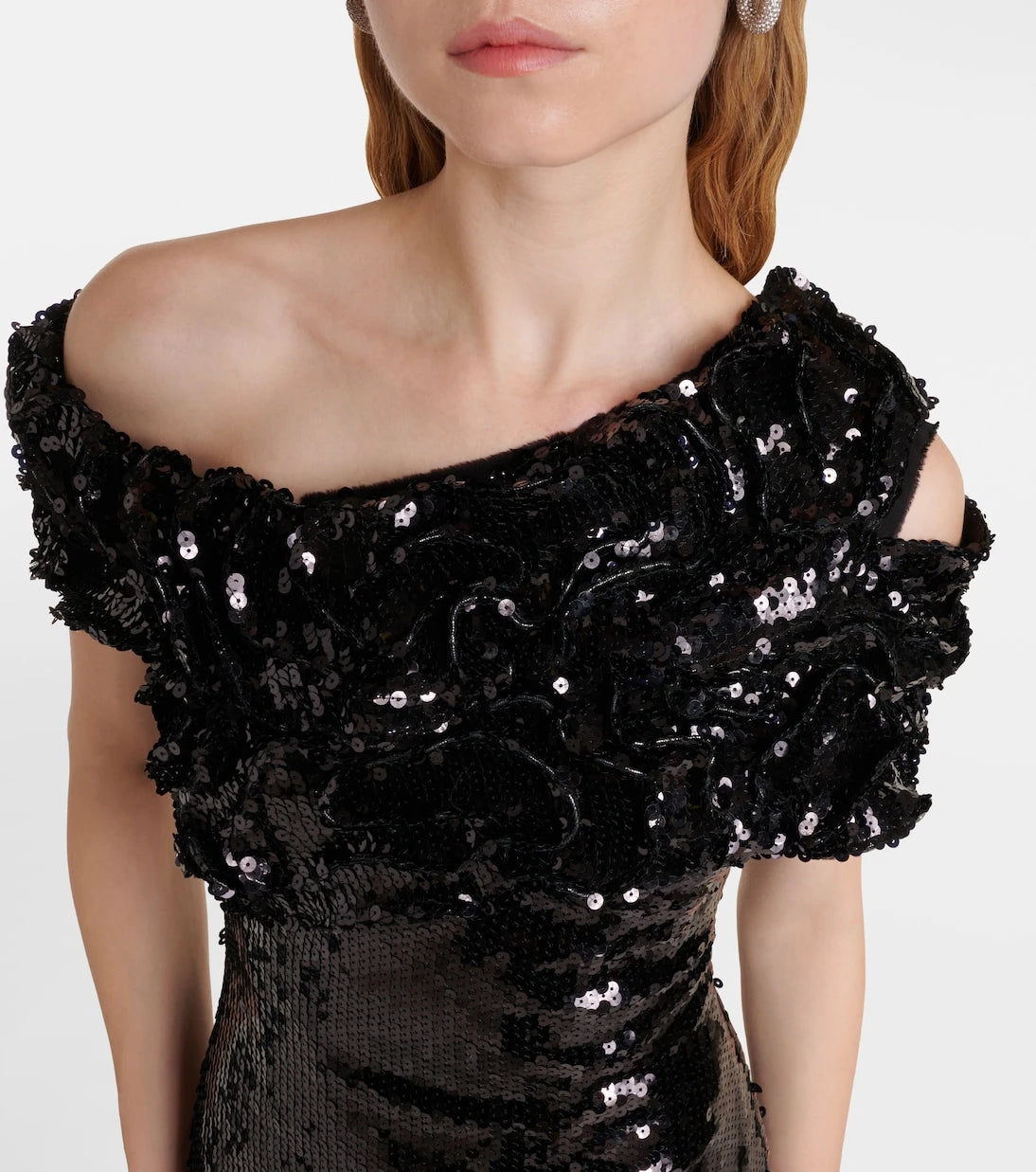 Marmar Halim - Asymmetric sequined gown