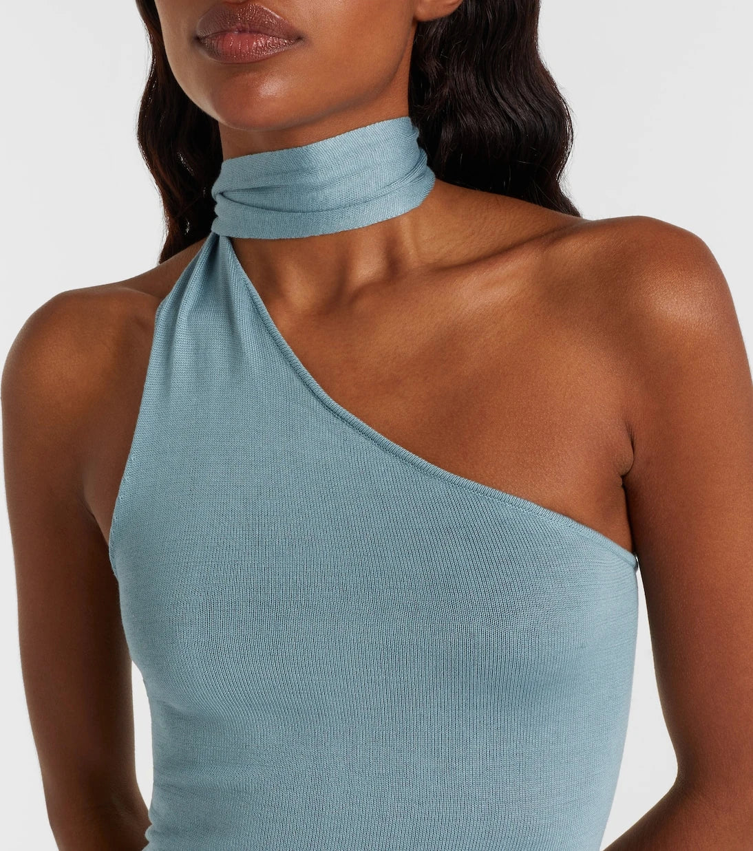 Aya Muse - Scarf-detail silk-blend jersey minidress