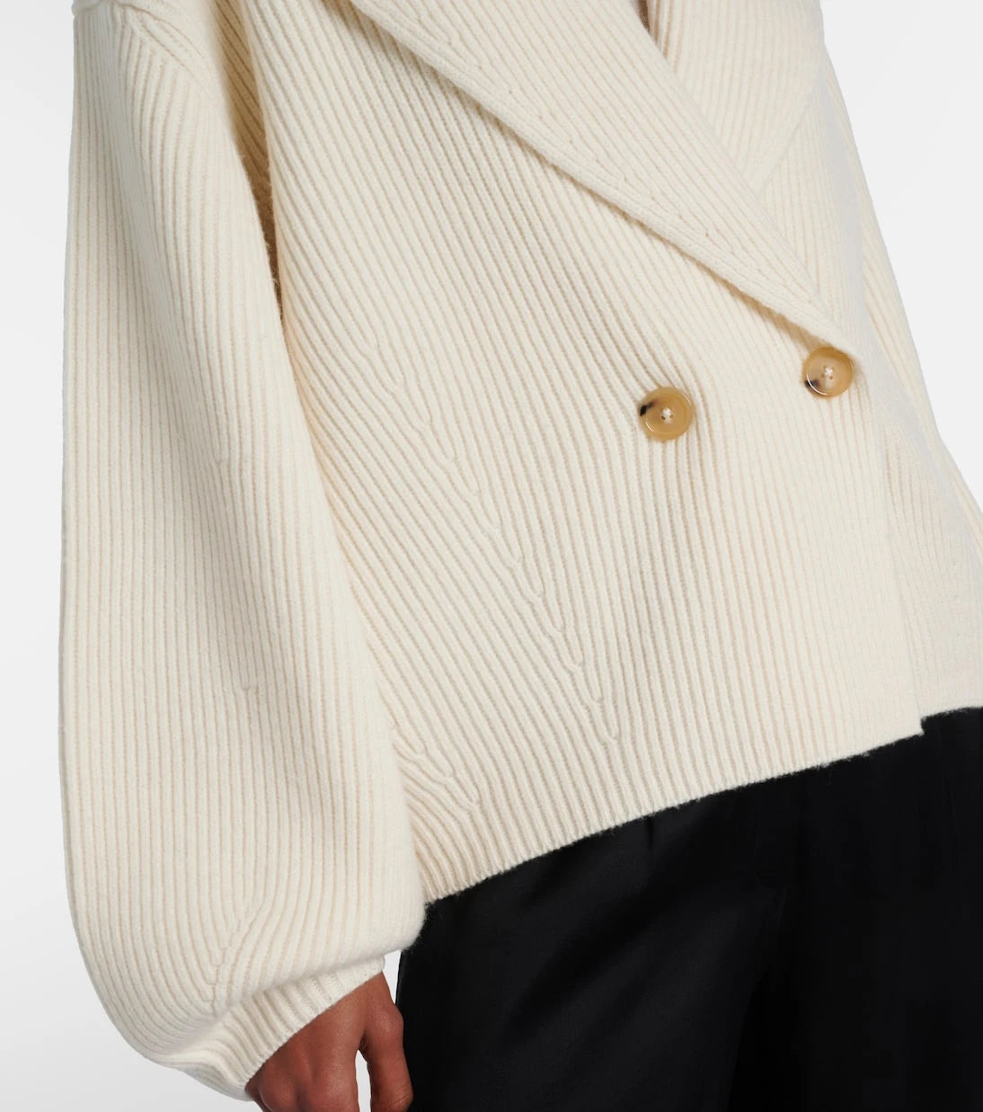 Toteme - Ribbed-knit wool-blend cardigan
