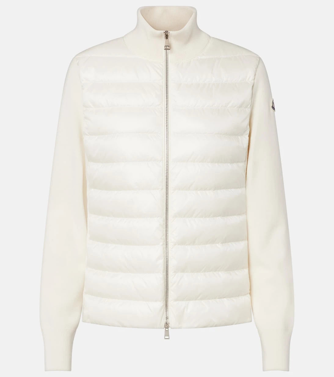 Moncler - Down-paneled virgin wool cardigan