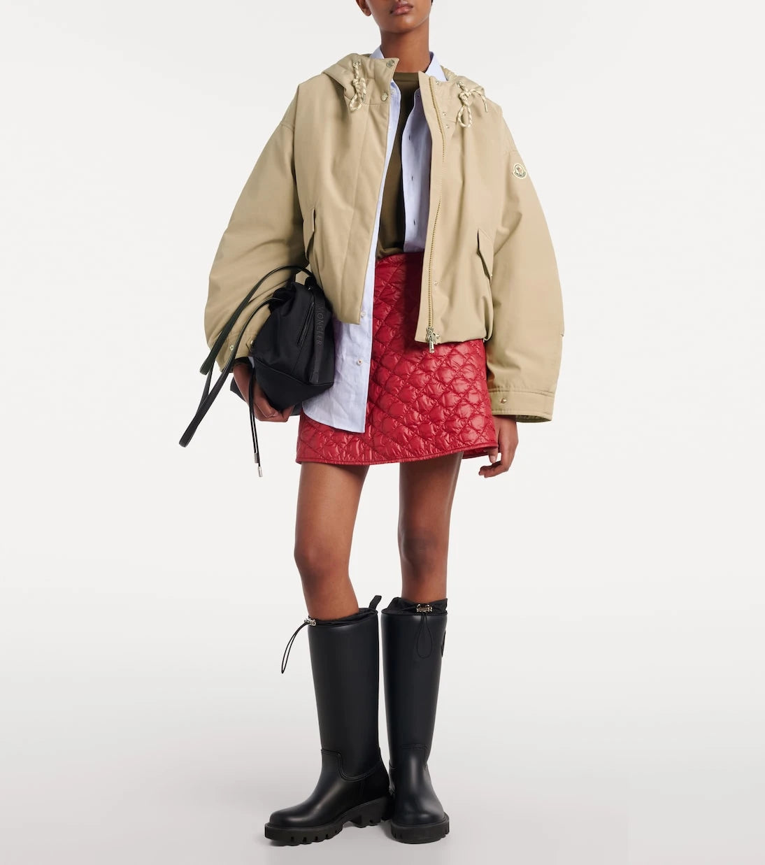 Moncler - Eucalyptus cropped down jacket