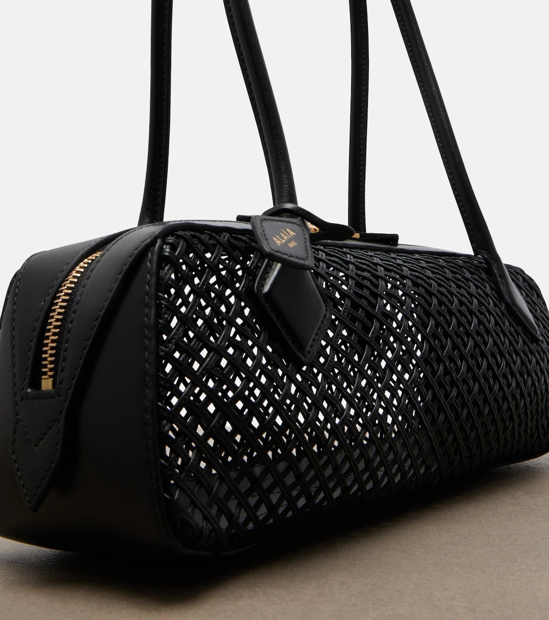 Alaïa - Le Teckel Medium woven leather shoulder bag