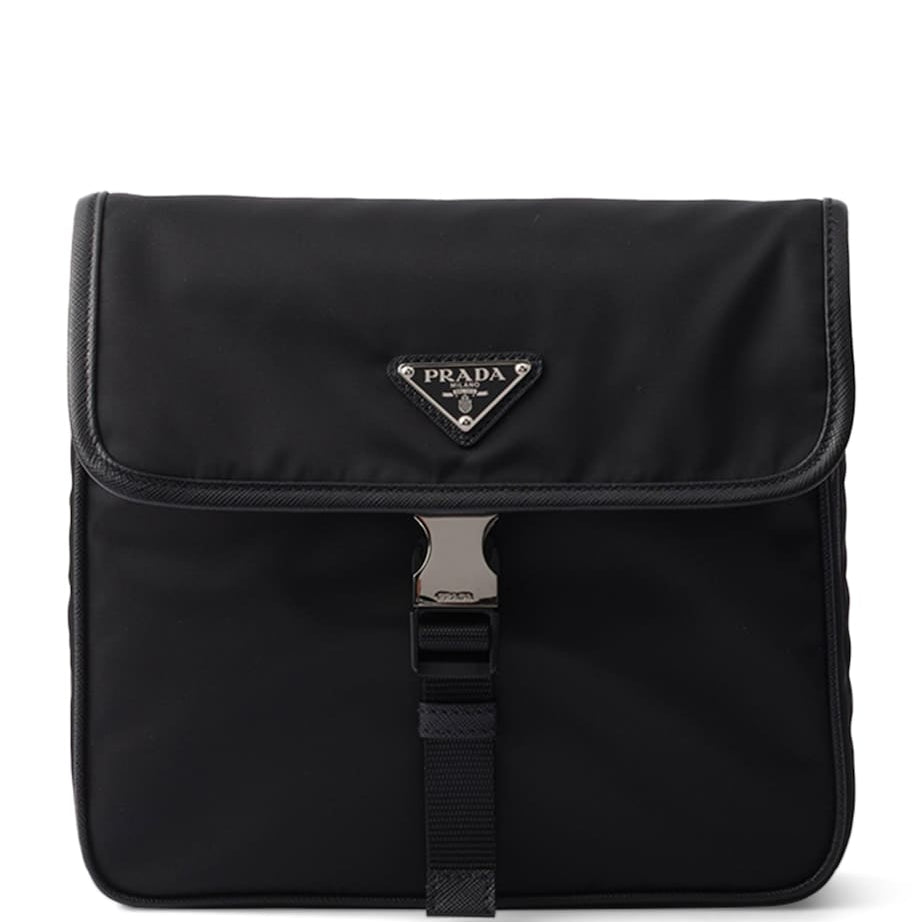 Prada Re-Nylon and Leather Messenger Bag