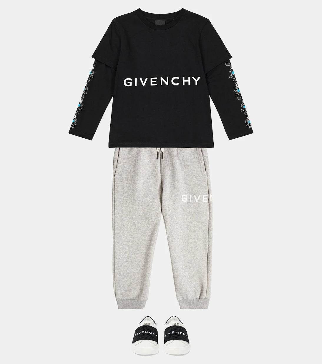 Givenchy Kids - تيشيرت قطني بشعار الماركة
