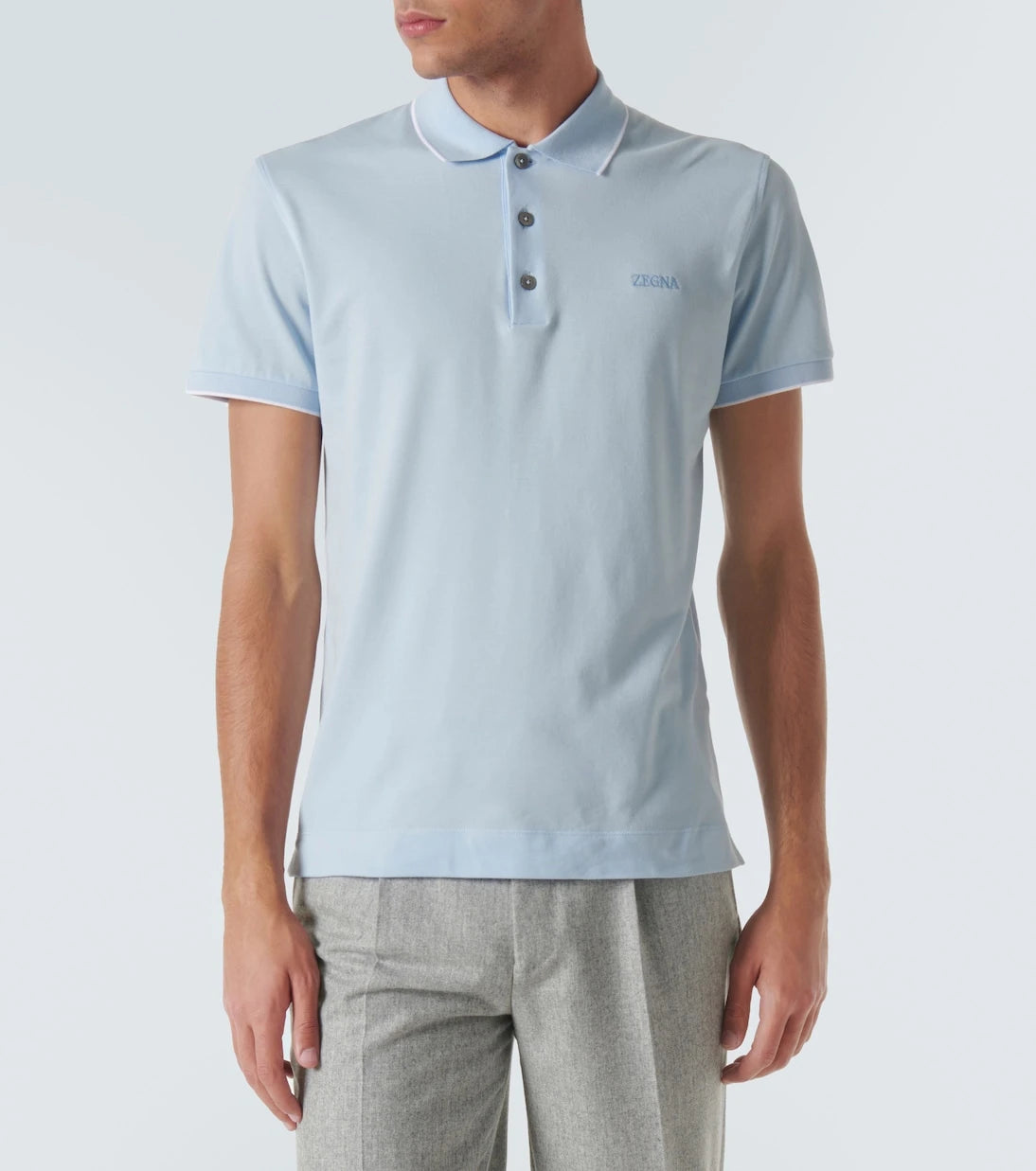 Zegna - Cotton-blend polo shirt