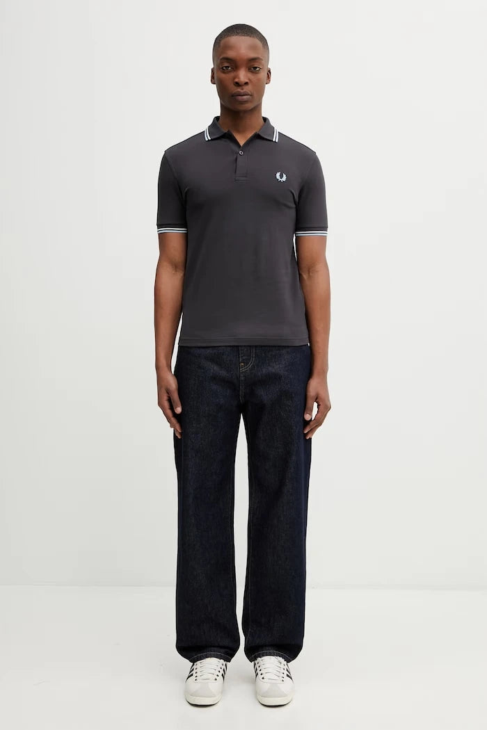 Памучна тениска с яка Fred Perry