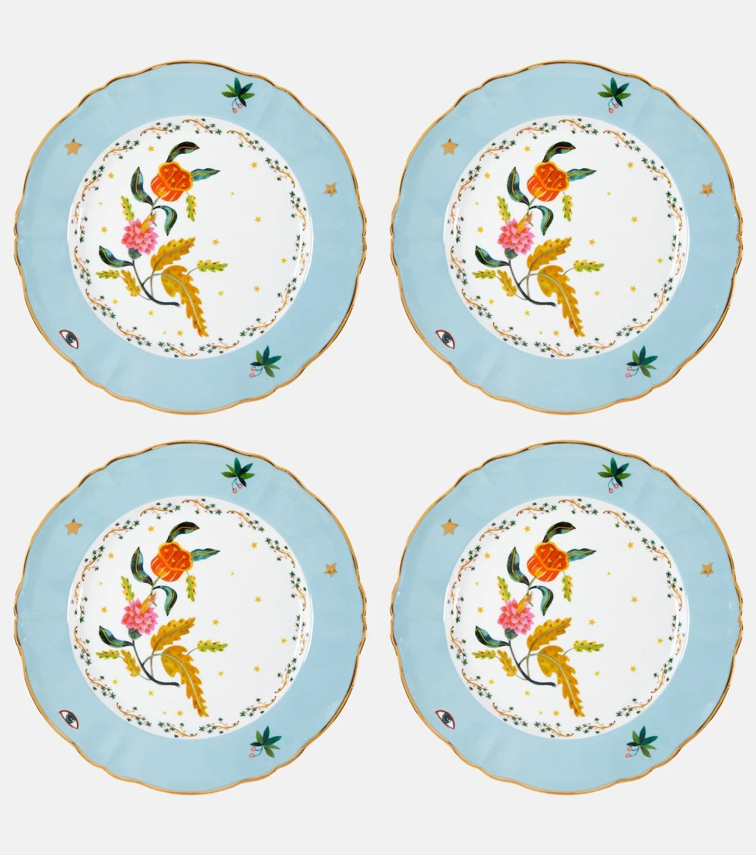 Bitossi - Fabula Profumo set of 4 porcelain dinner plates