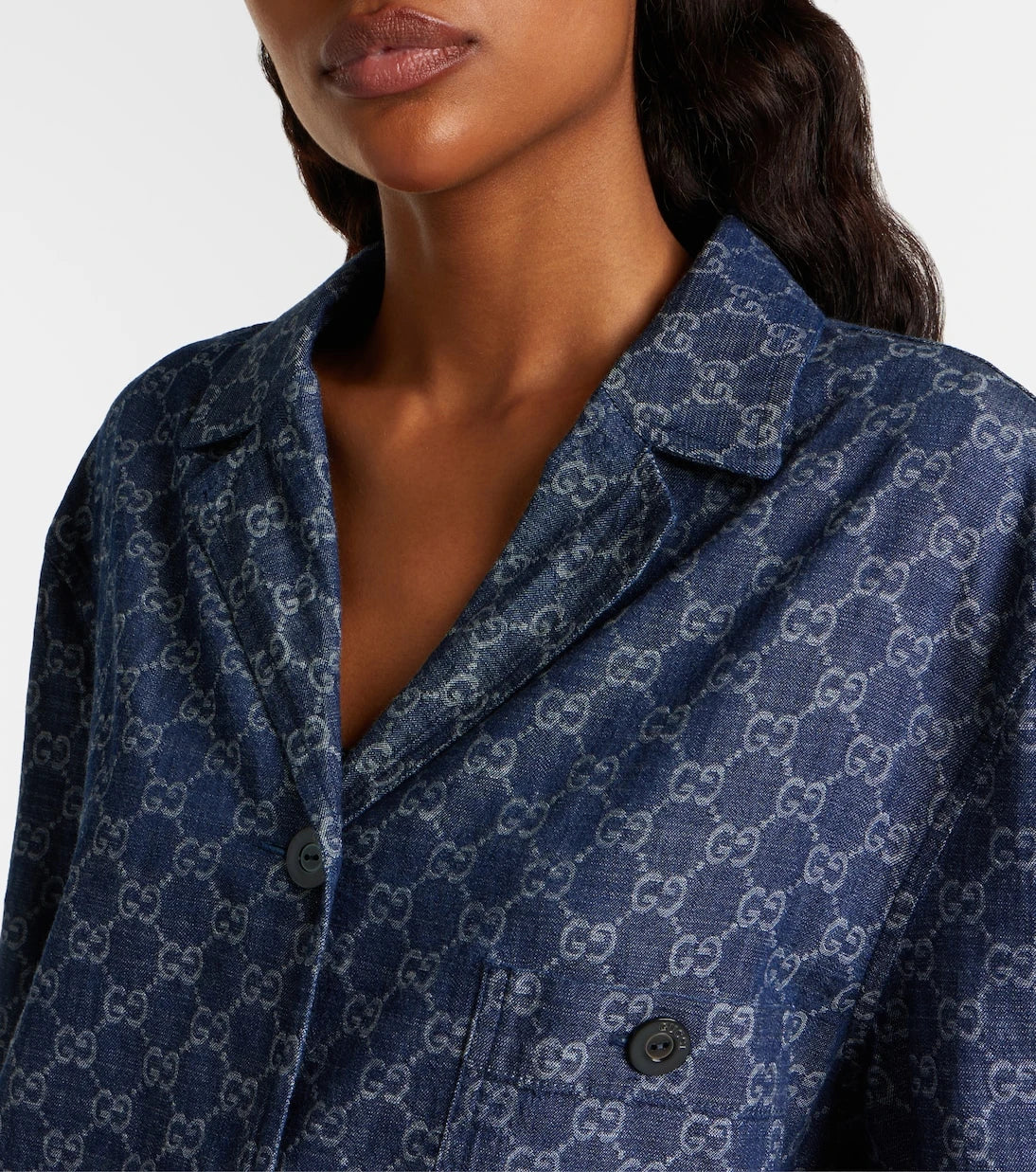 Gucci - GG jacquard denim shirt