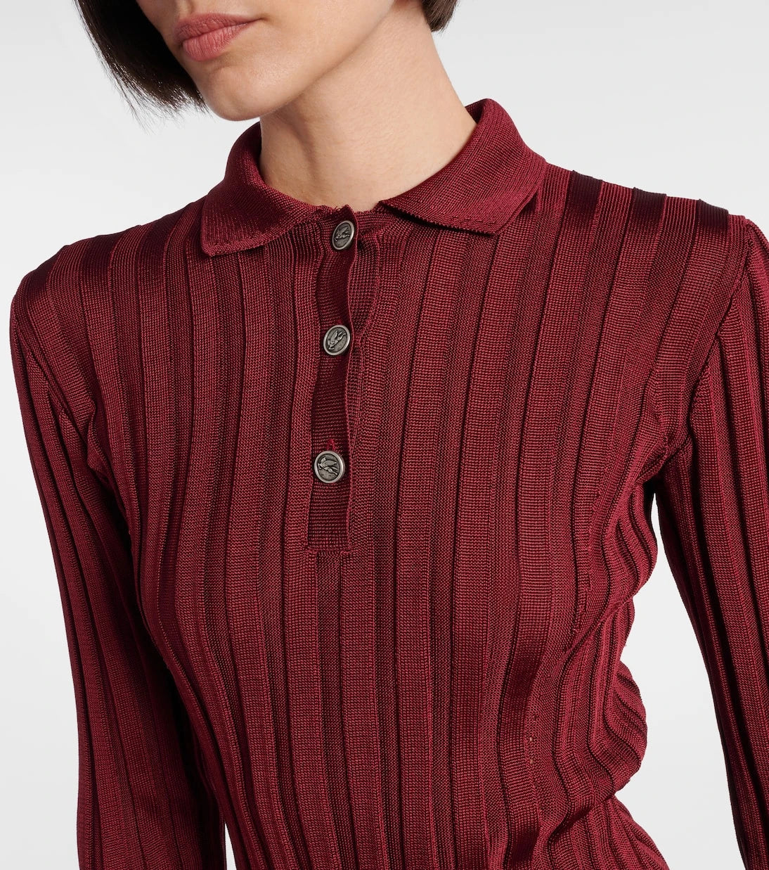 Etro - Fitilli örgü polo kazak