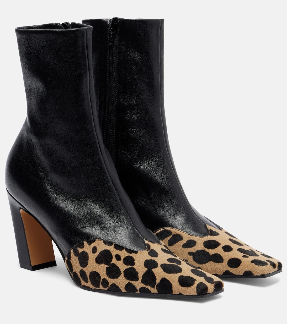 Khaite - Nevada 85 leather ankle boots