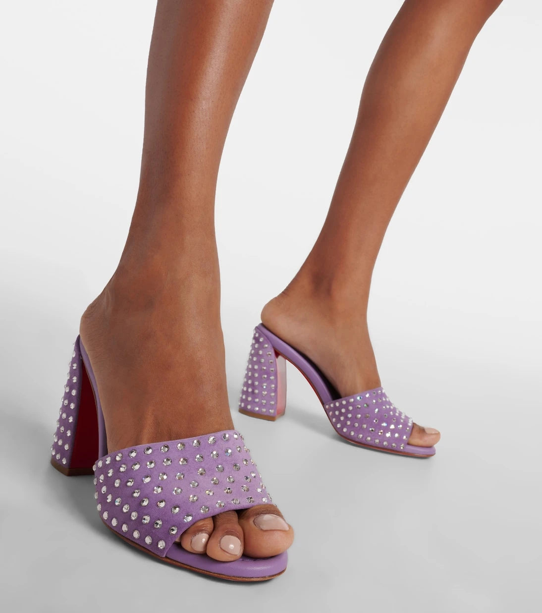 Christian Louboutin - Jane embellished suede mules