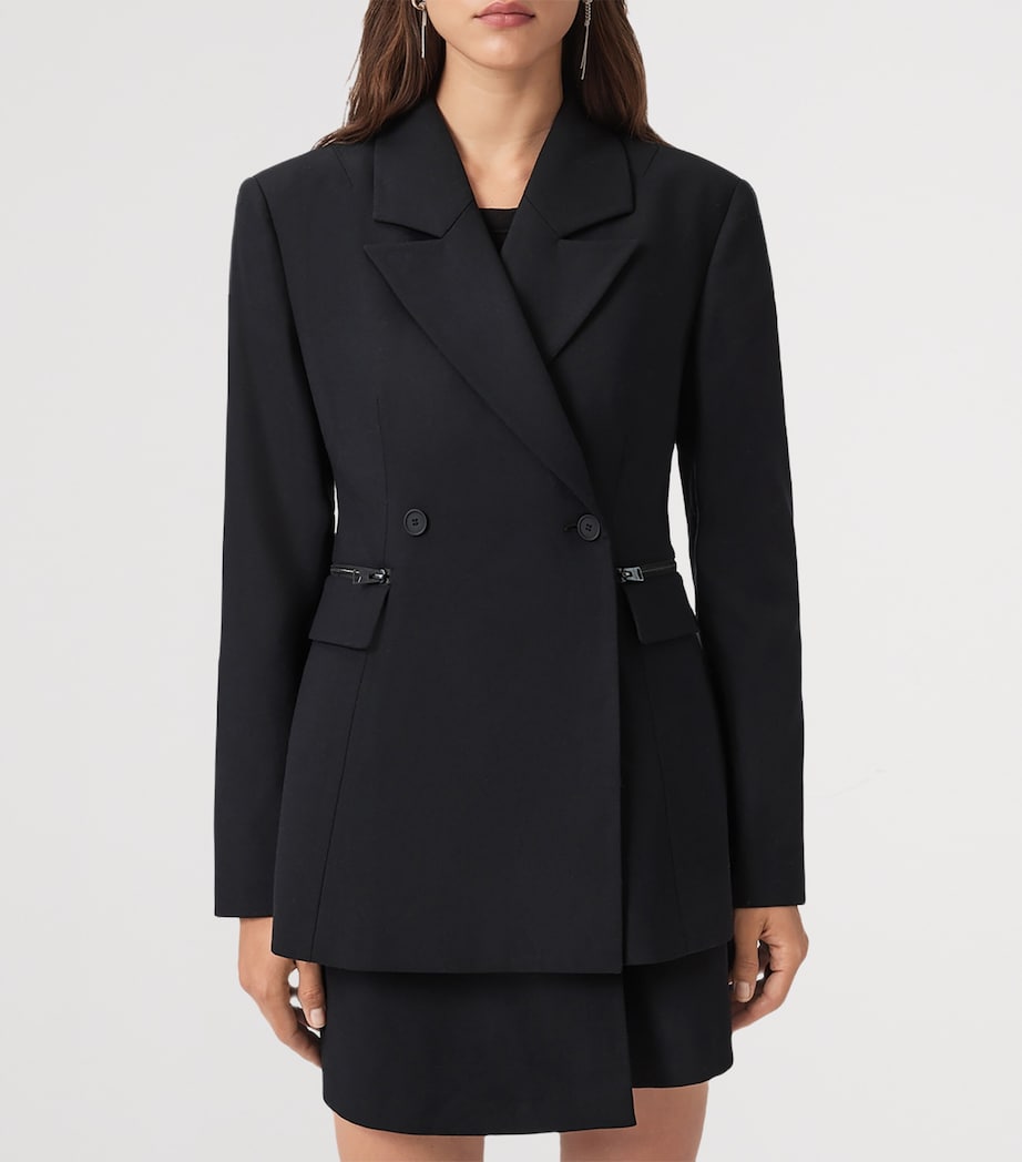 Black Double-Breasted Mimi Blazer