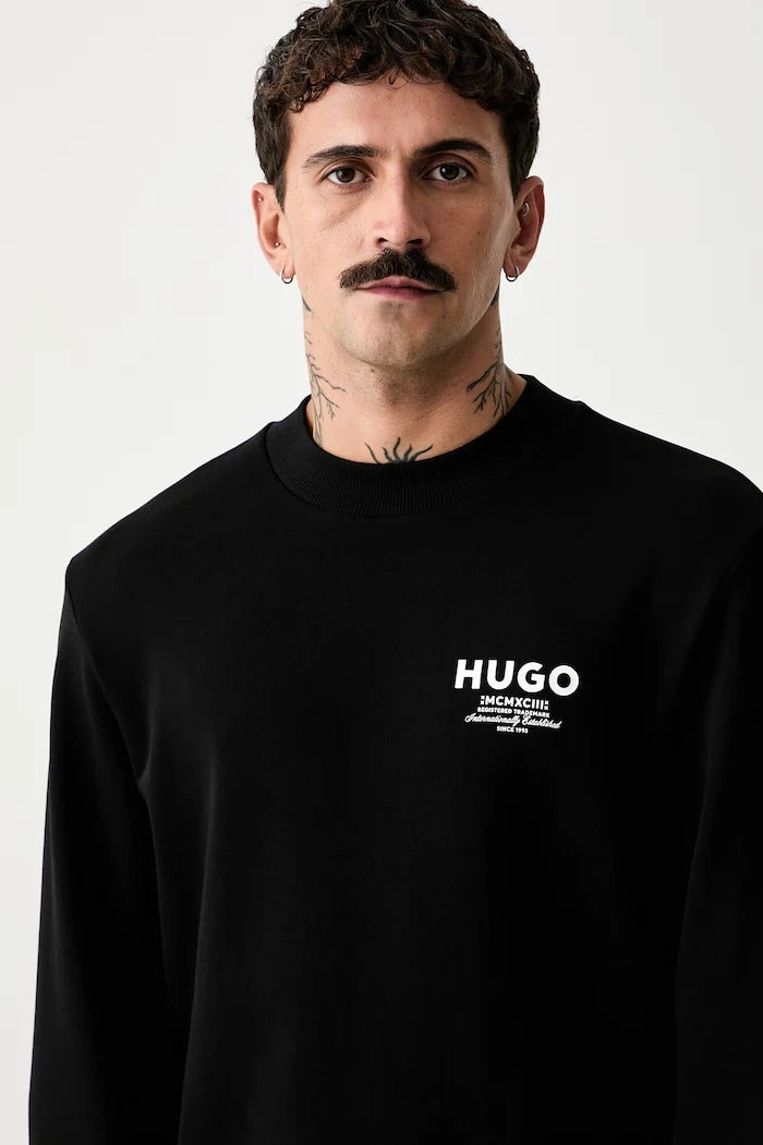 HUGO Blue erkek pamuklu sweatshirt Nespon