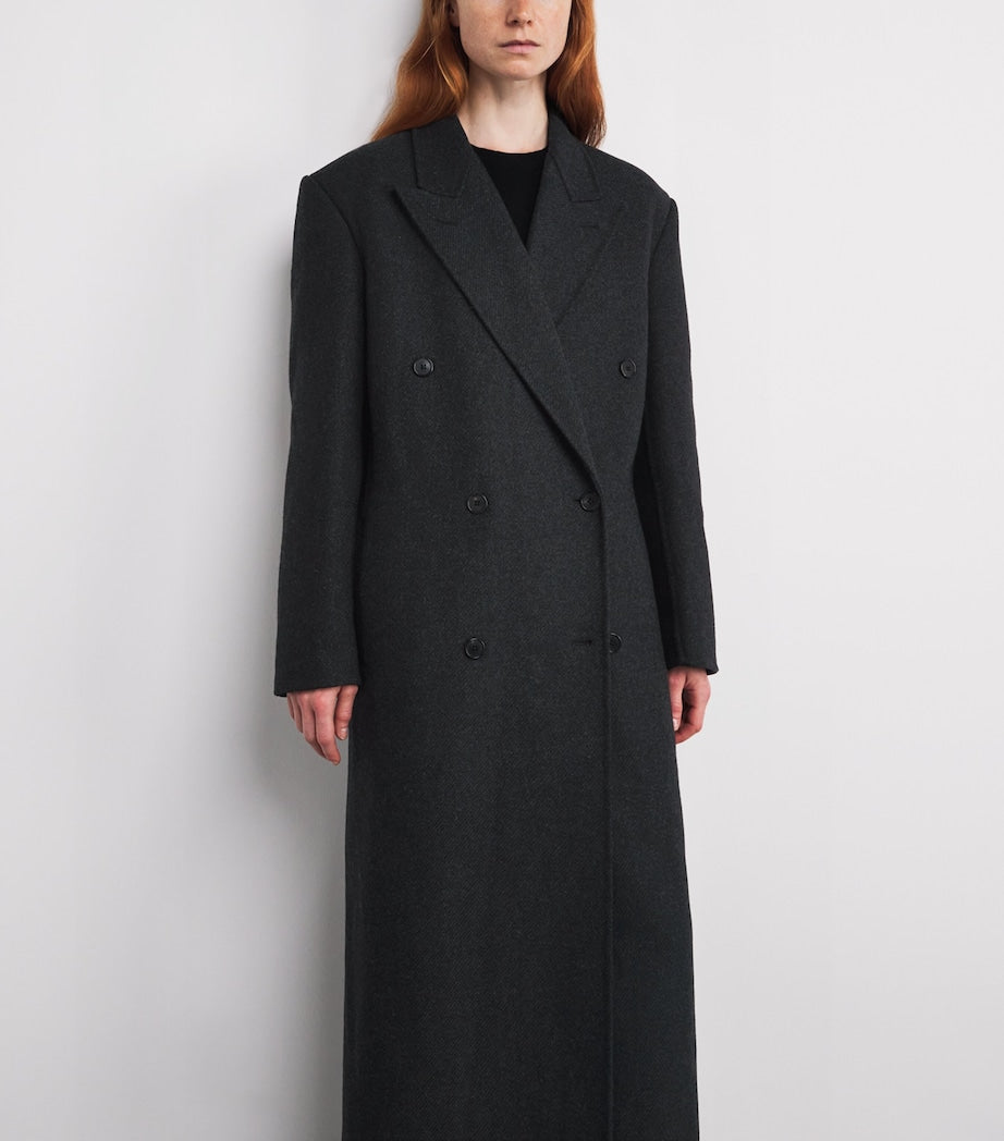 The Row Grey Hariet Virgin Wool-Cashmere Coat