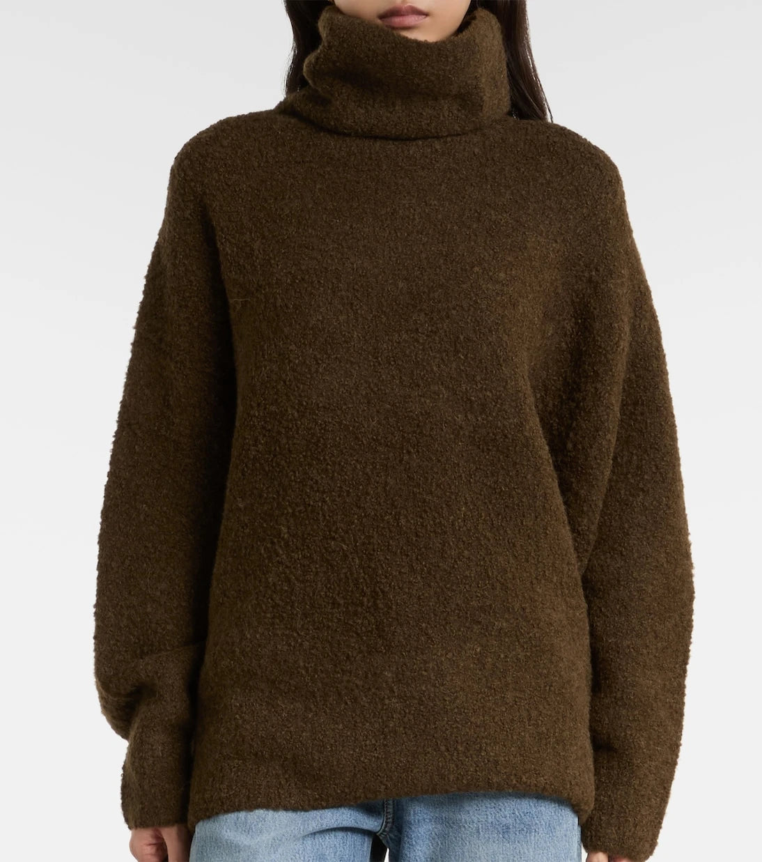 Toteme - Alpaca and wool-blend bouclé turtleneck sweater