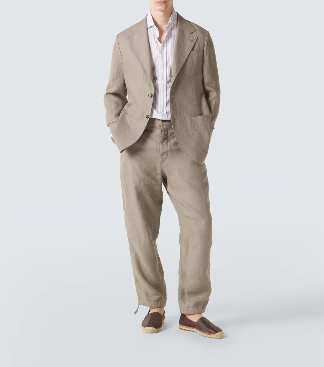 Brunello Cucinelli - Linen straight pants