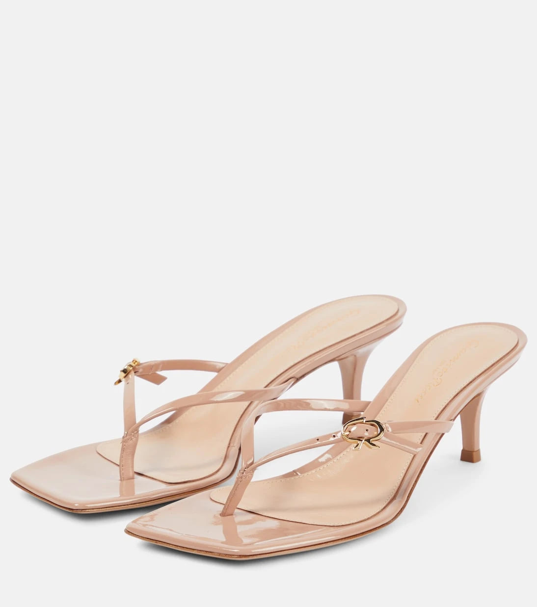 Gianvito Rossi - Patent leather thong sandals