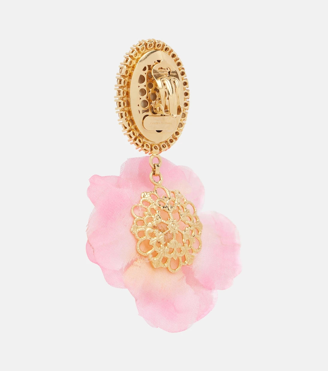 Dolce&Gabbana - Embellished floral clip-on earrings