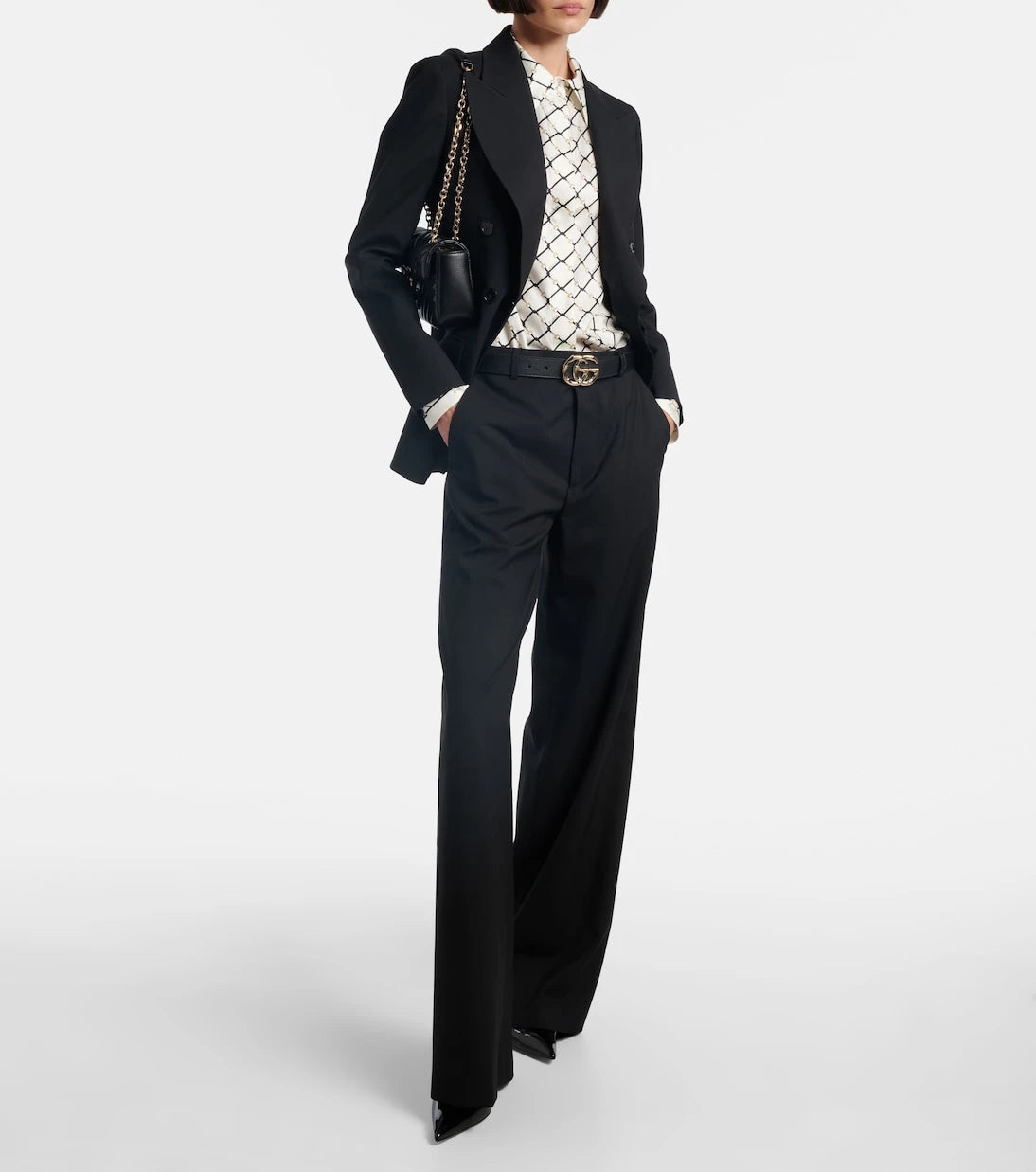 Gucci - Gucci Horsebit silk twill shirt