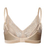 Hanro Beige Satin Lace-Trim Lilith Bra