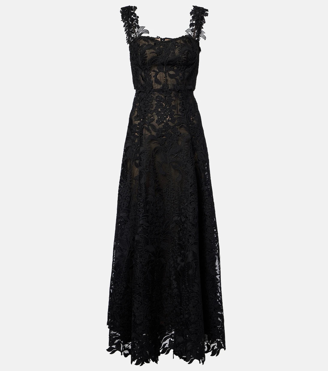 Oscar de la Renta - Guipure lace bustier gown