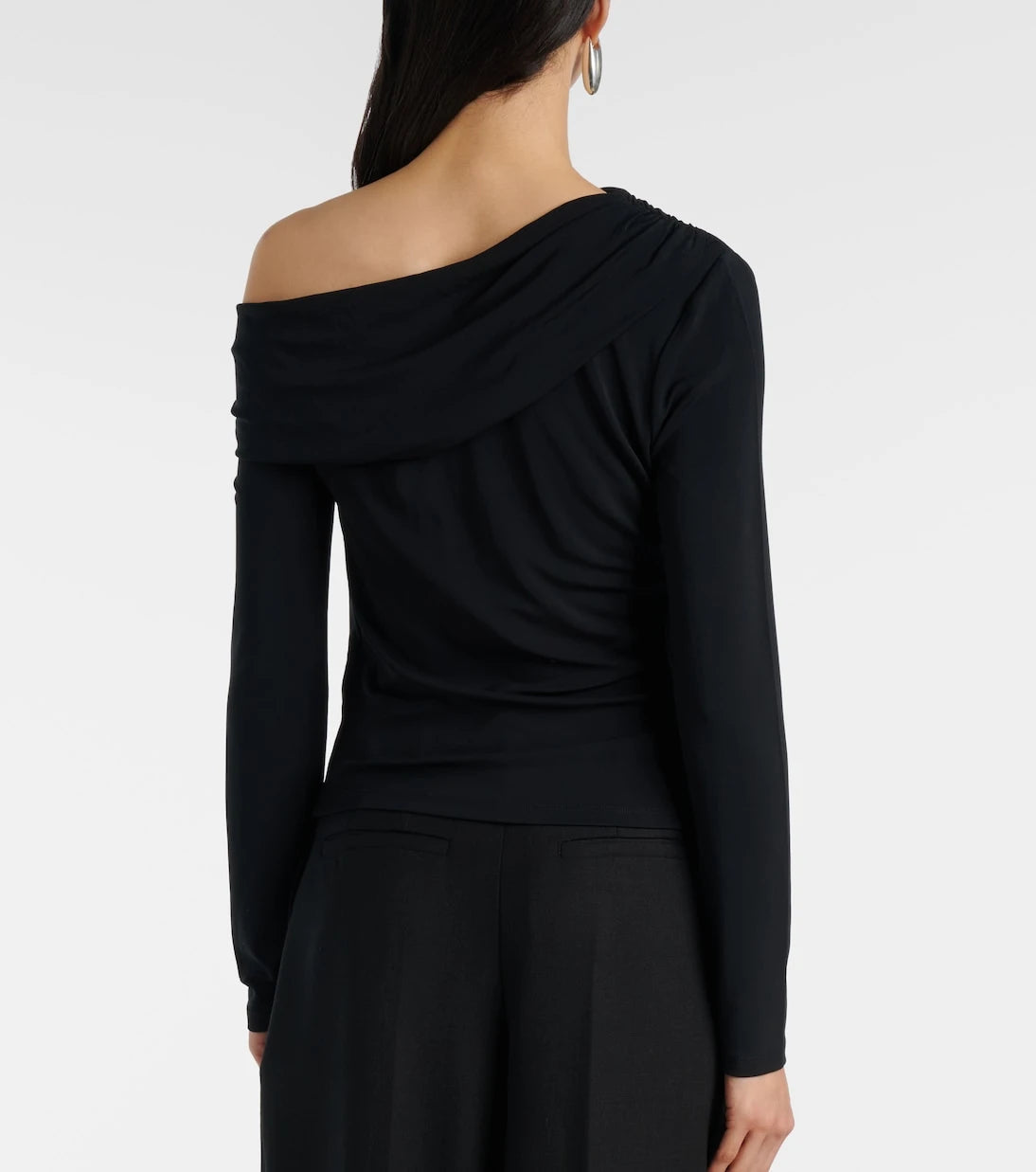 Veronica Beard - Lozea asymmetric ruched jersey top