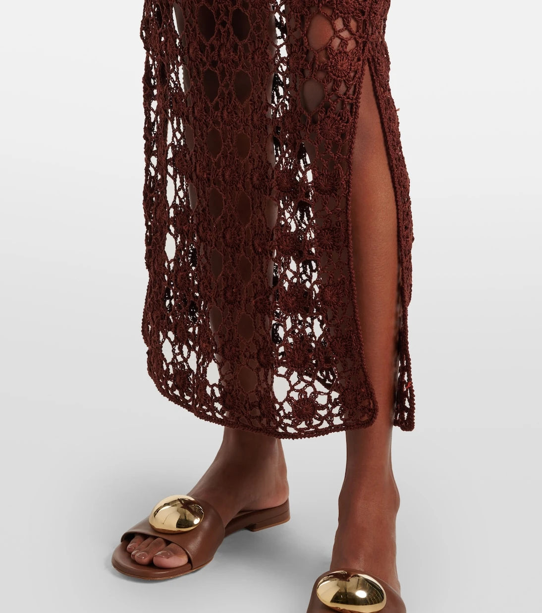 Anna Kosturova - Bella crochet cotton maxi skirt