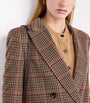 Multi Wool-Cotton Houndstooth Blazer